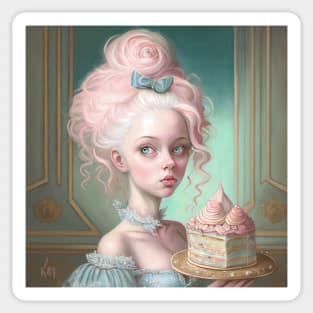 Marie Antoinette and the Pastel Cake Sticker